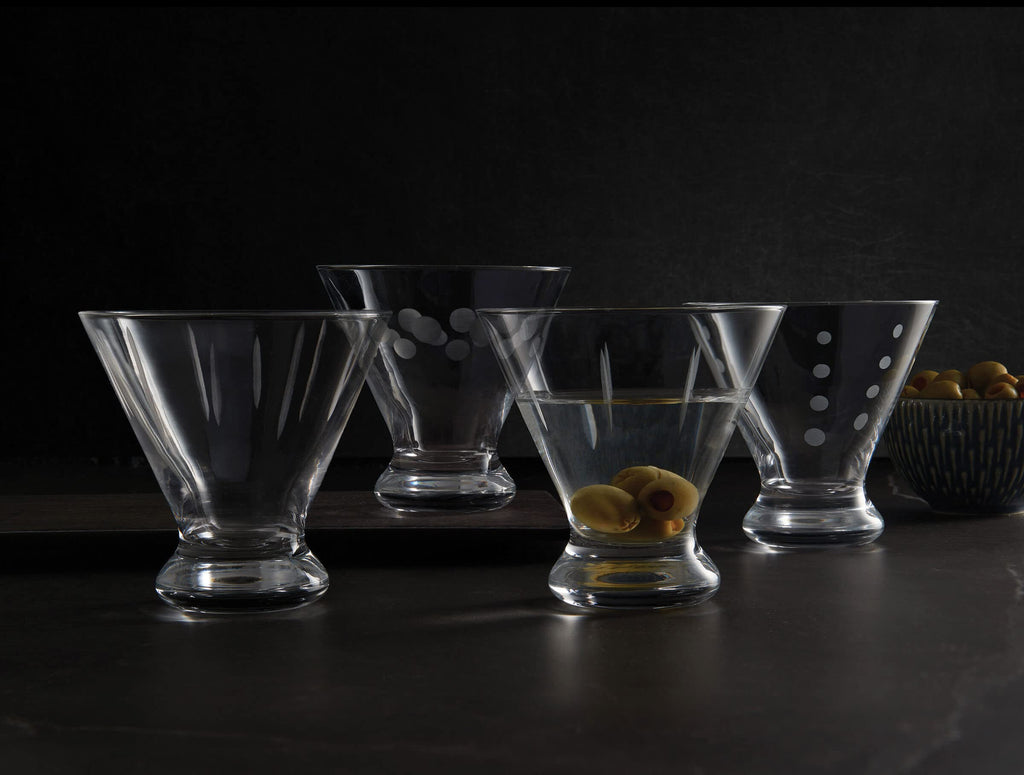Set of 4 Stemless Martini Glass Q502