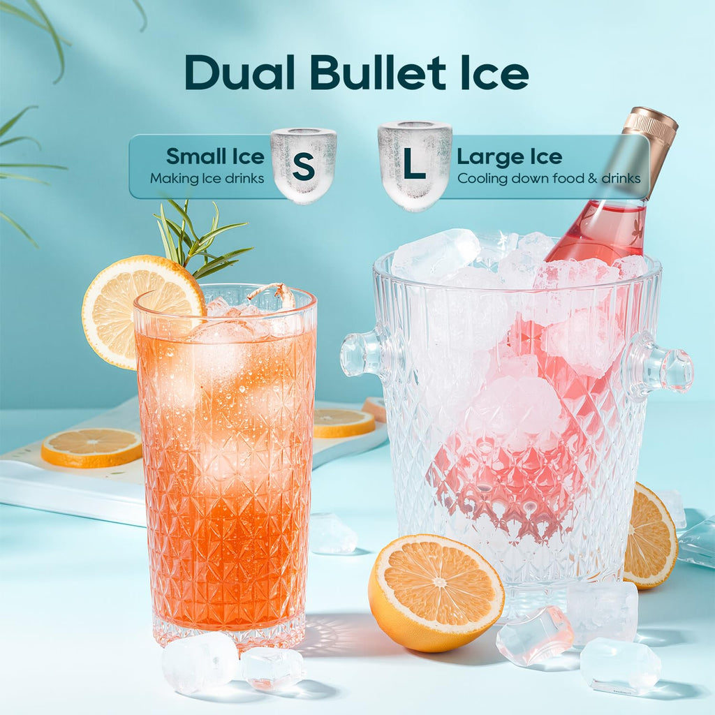 Countertop Ice Maker 9 Ice Cubes 26.5LBS/24H A784