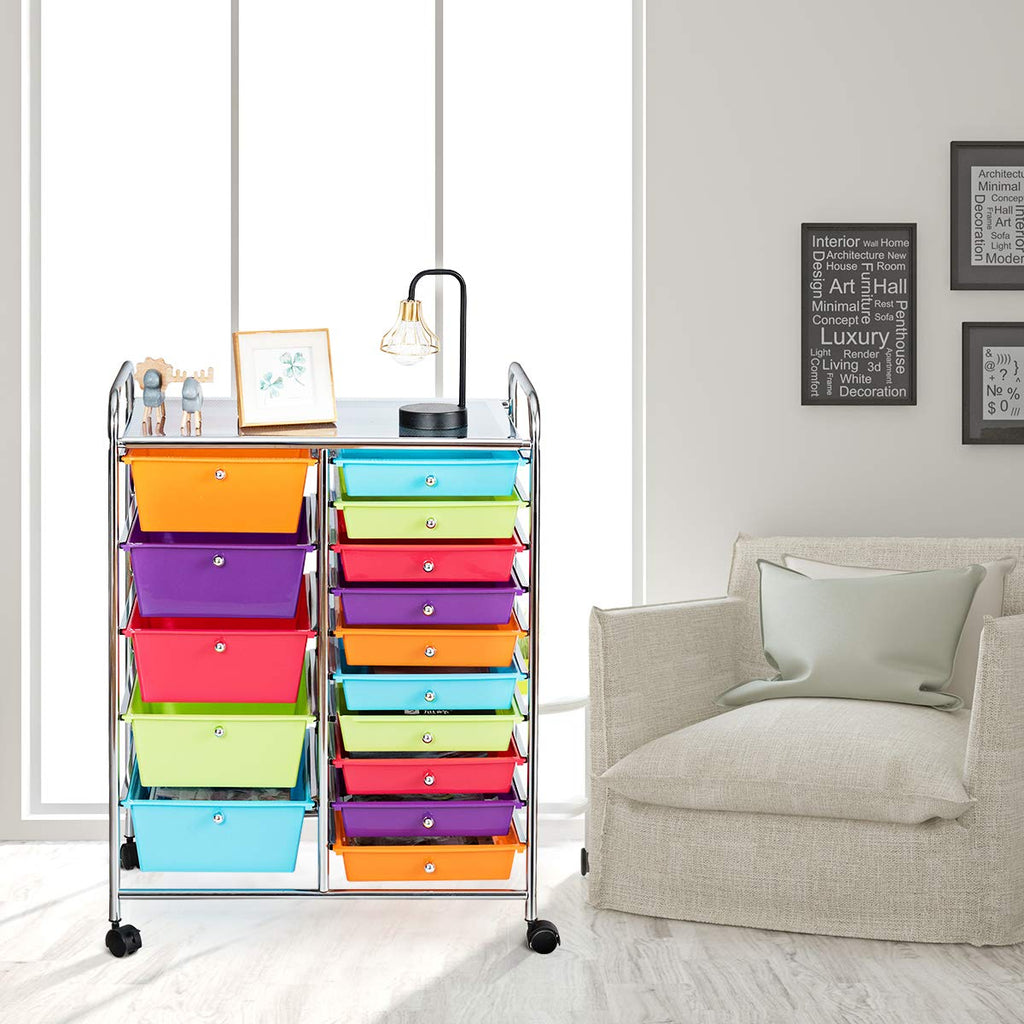15 Drawer Rolling Storage Cart T86940