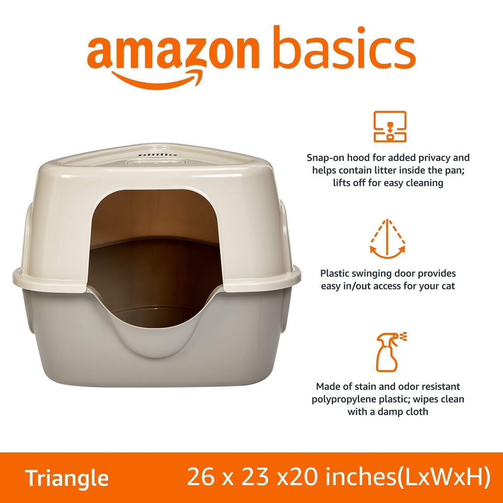 Charcoal Enclosed Cat Litter Box with Lid C837