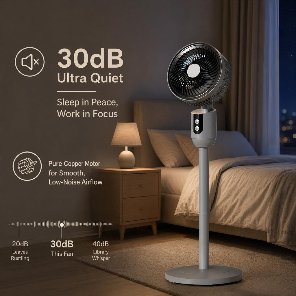 Super Quiet Adjustable Pedestal Fan T636