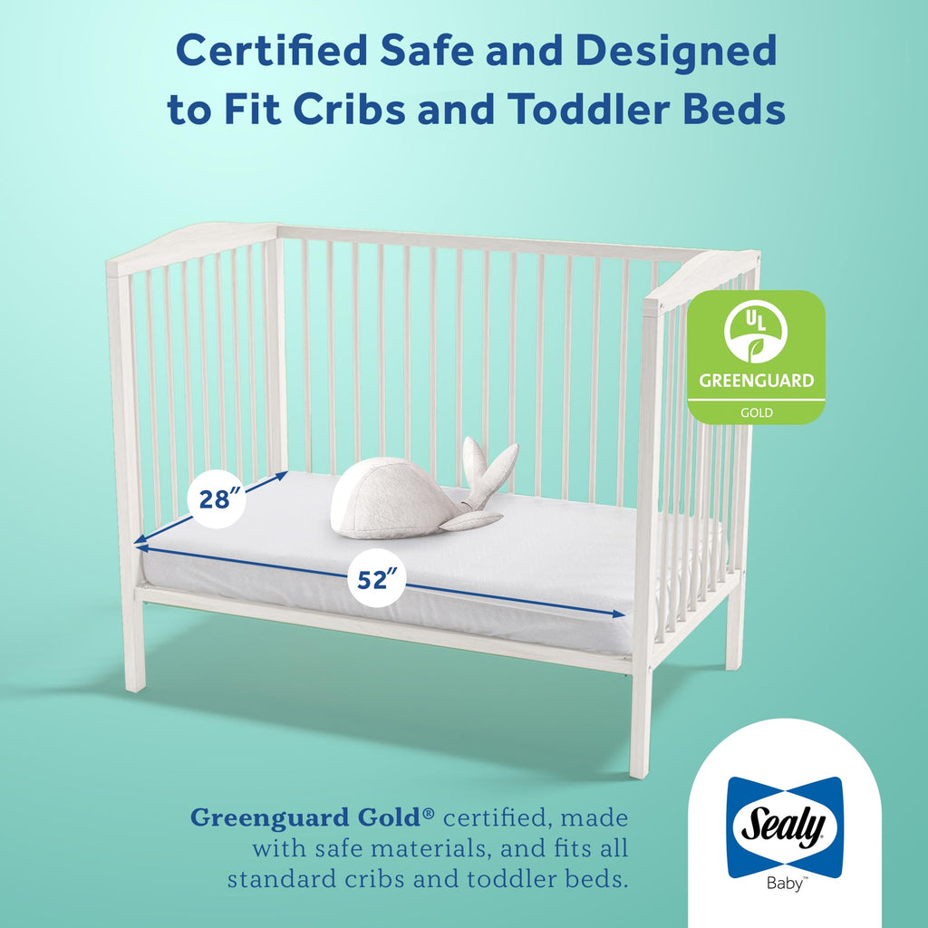 Infant & Toddler Crib Mattress, 204 Coils, Waterproof Breathable U7076