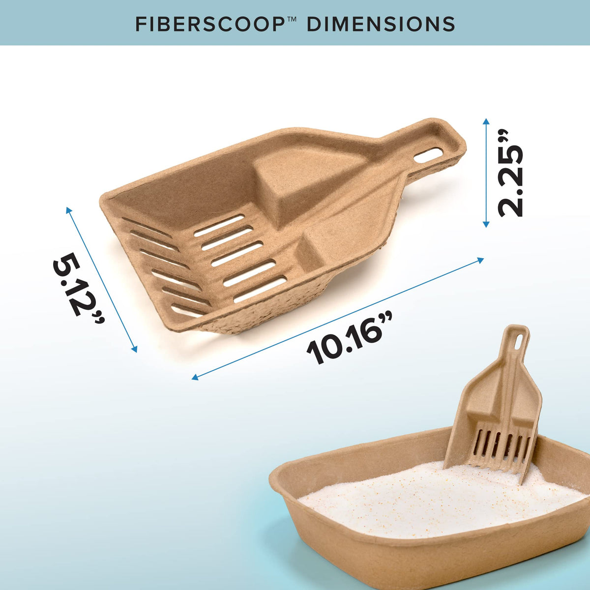 Large Disposable Cat Litter Box + Disposable Litter Scooper F8236