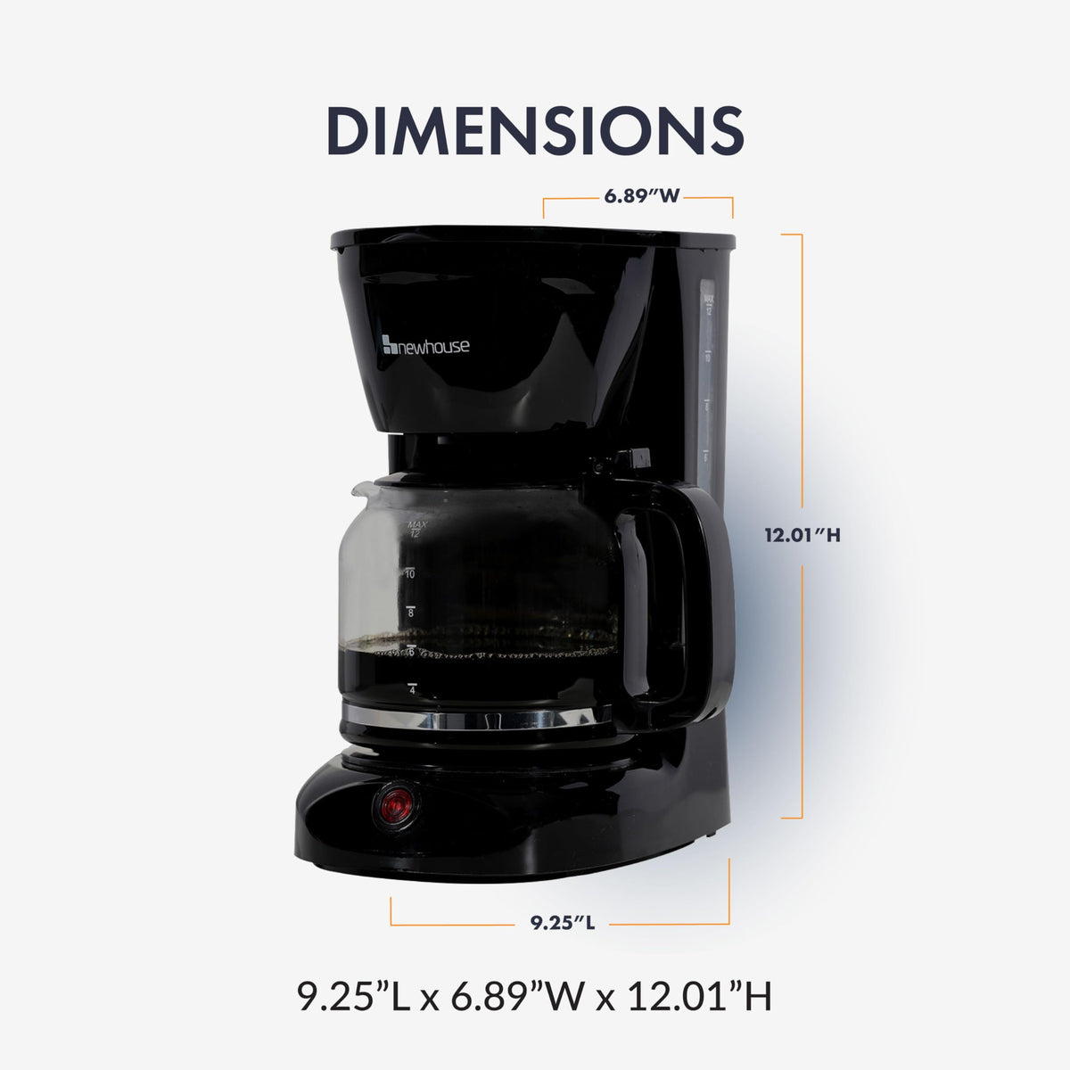 12 Cup Electric Coffee Maker with Auto Shut Off L476