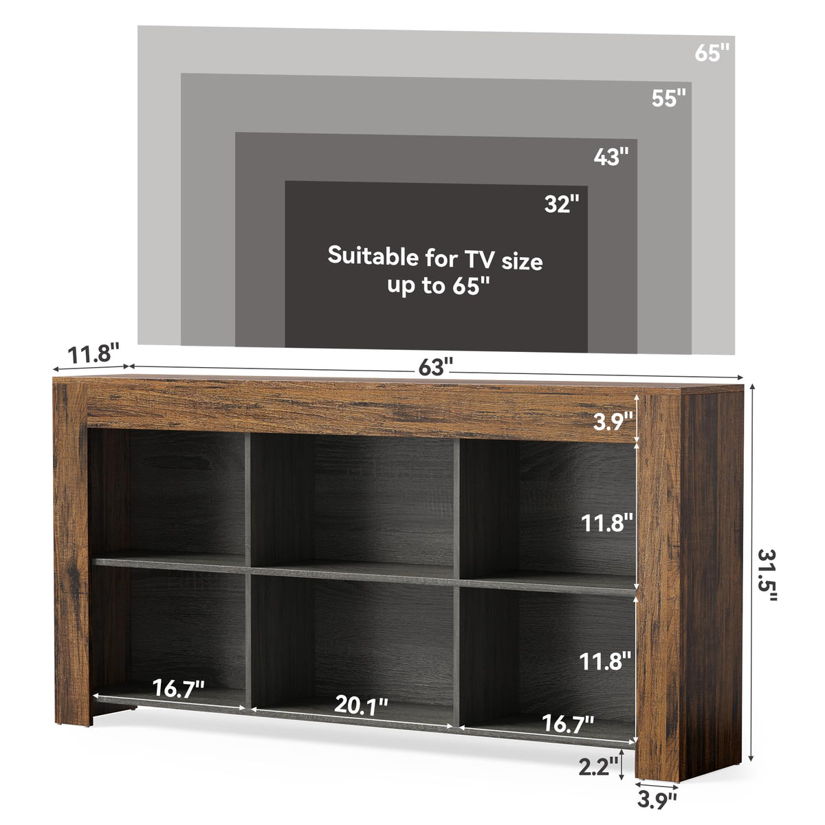63-Inch TV Stand with Storage L793770