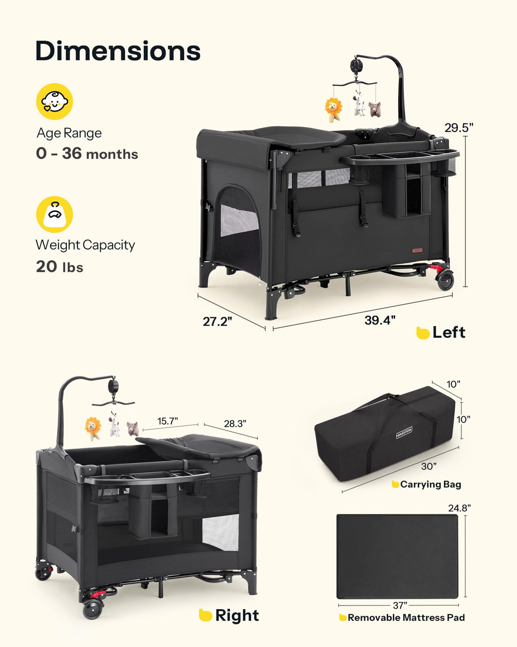 6 in 1 Foldable Playard M926483