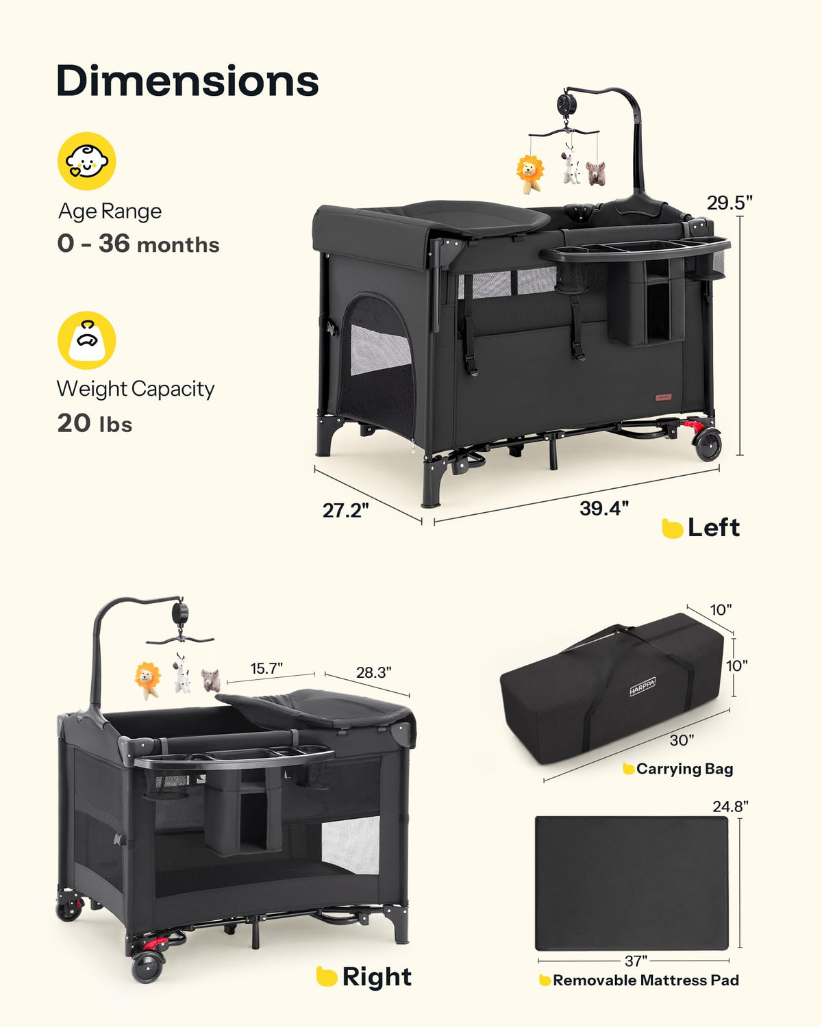 6 in 1 Foldable Playard M926483