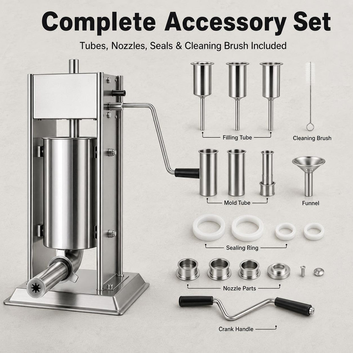 3L 304 Stainless Steel Sausage Stuffer & Churro Maker Z805605