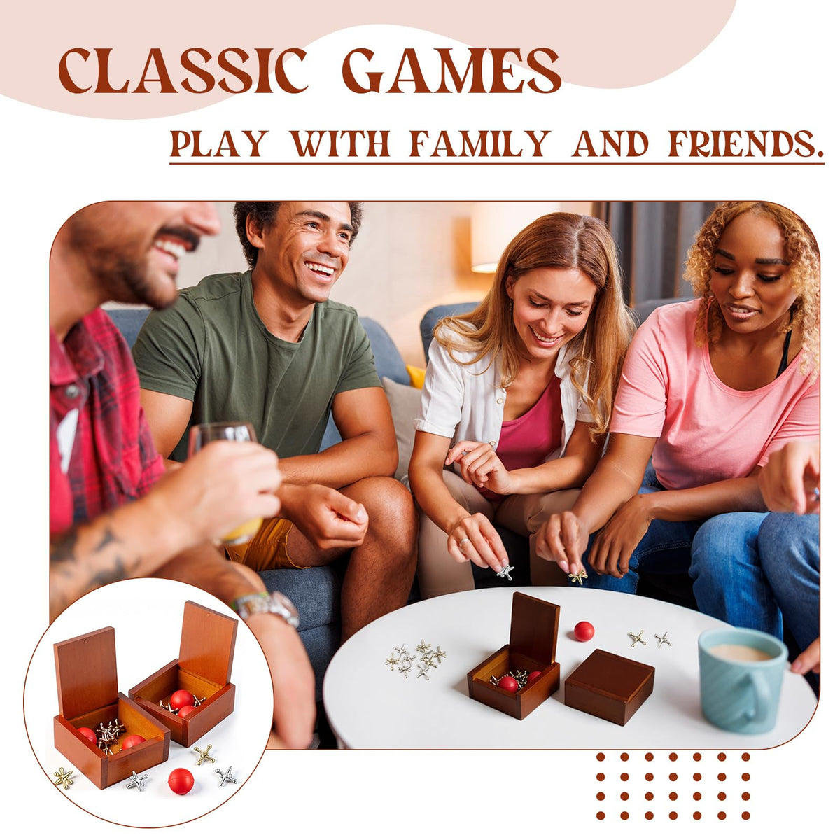 Metal Jacks Game with Balls A662427