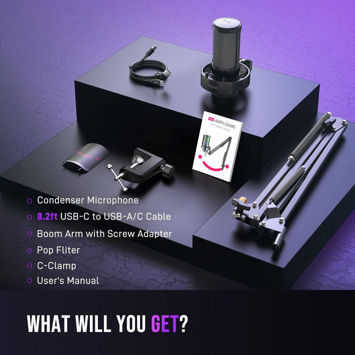 USB Gaming Microphone with Boom Arm M642847