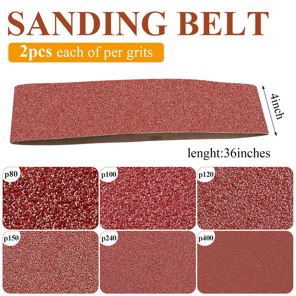 4x36 Inch Aluminum Oxide Sanding Belts and 6 Inch No-hole Sanding Discs A833