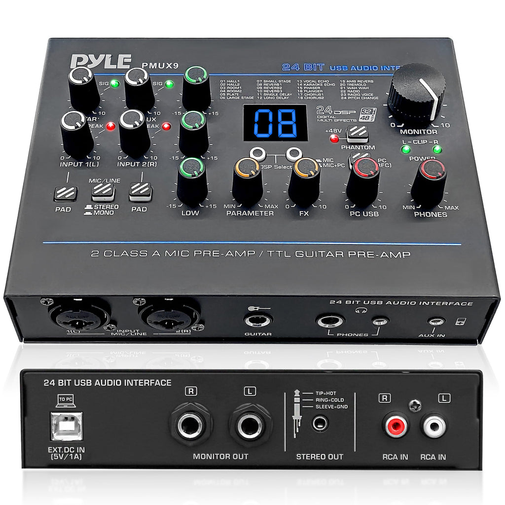 USB Audio Interface with Digital Effects and Phantom Power J65260
