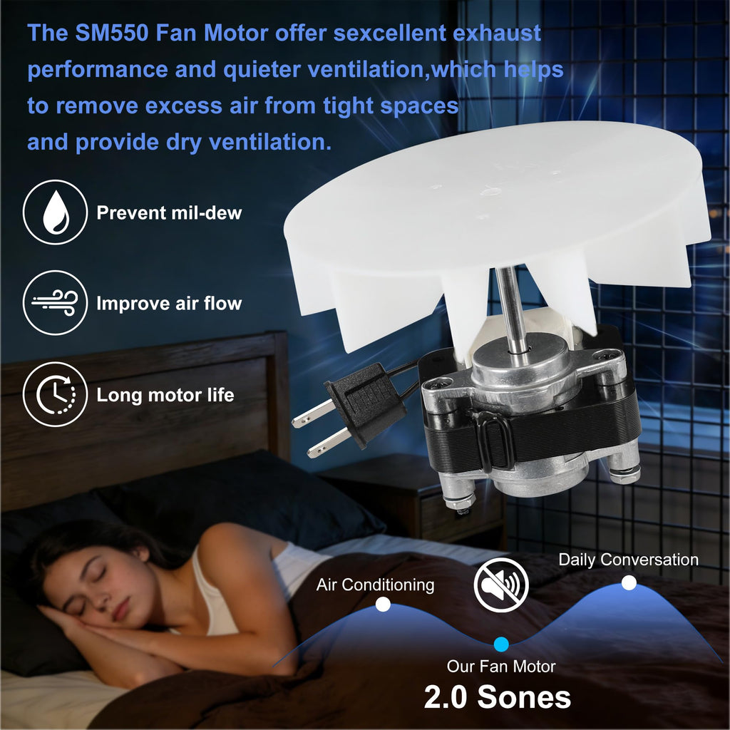 Bathroom Exhaust Fan Motor Replacement Kit 50CFM 120V B512835