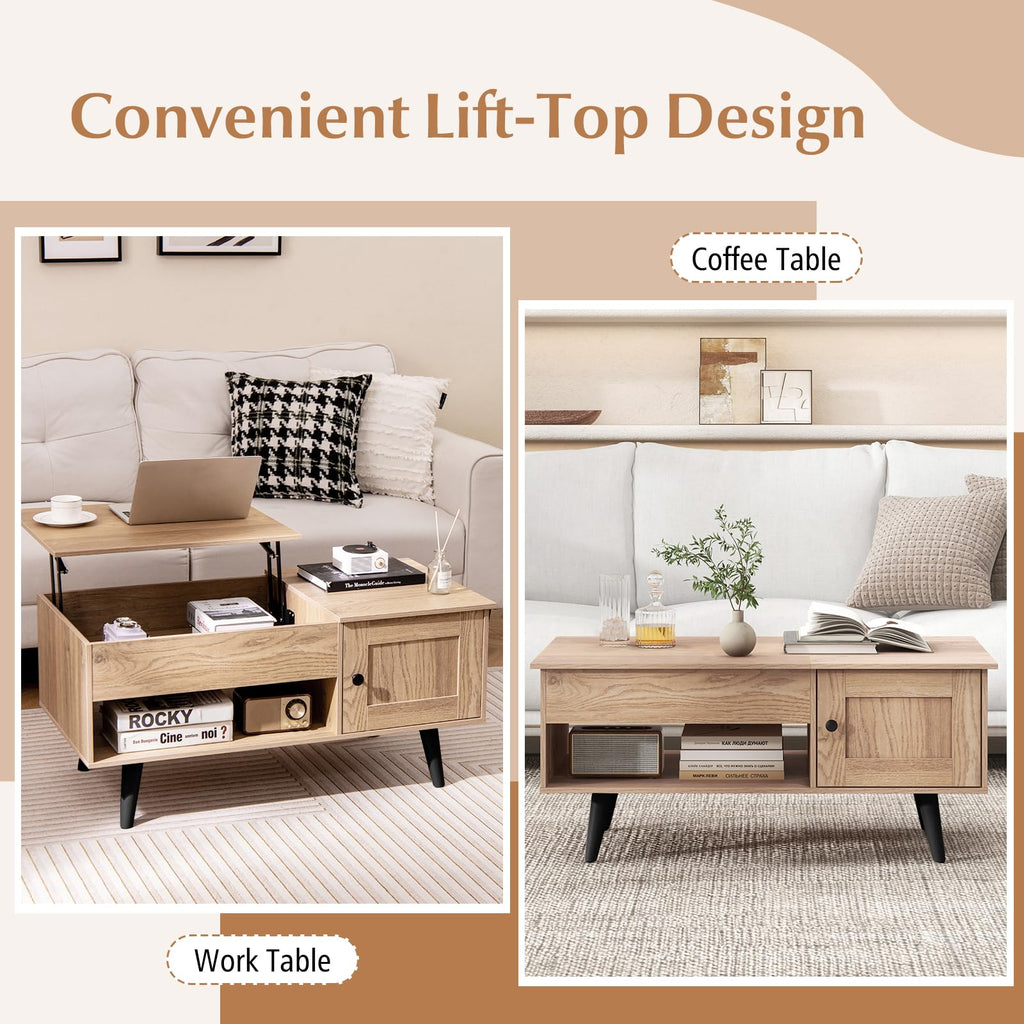 Lift Top Coffee Table with Storage and Hidden Compartment Z489