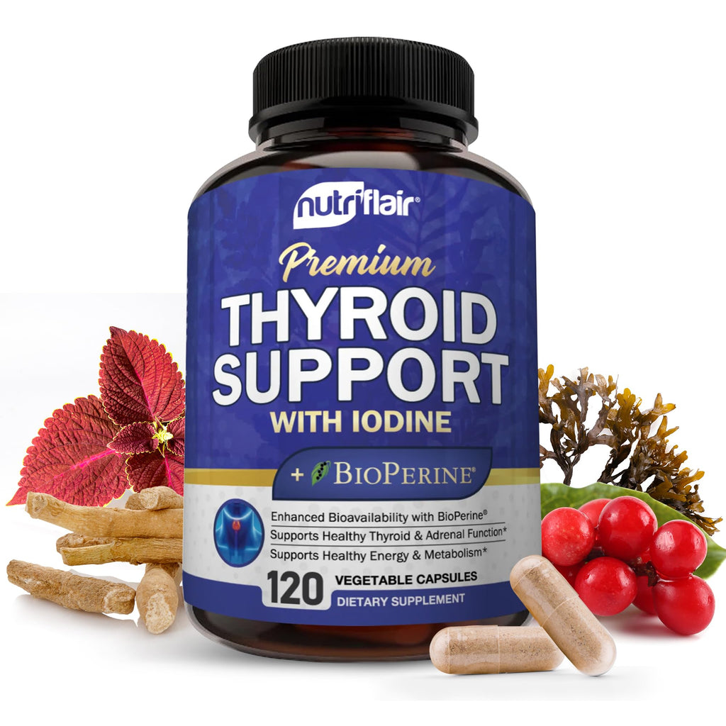 Thyroid Support Complex with Iodine, B12 & Ashwagandha, 120 Caps S997
