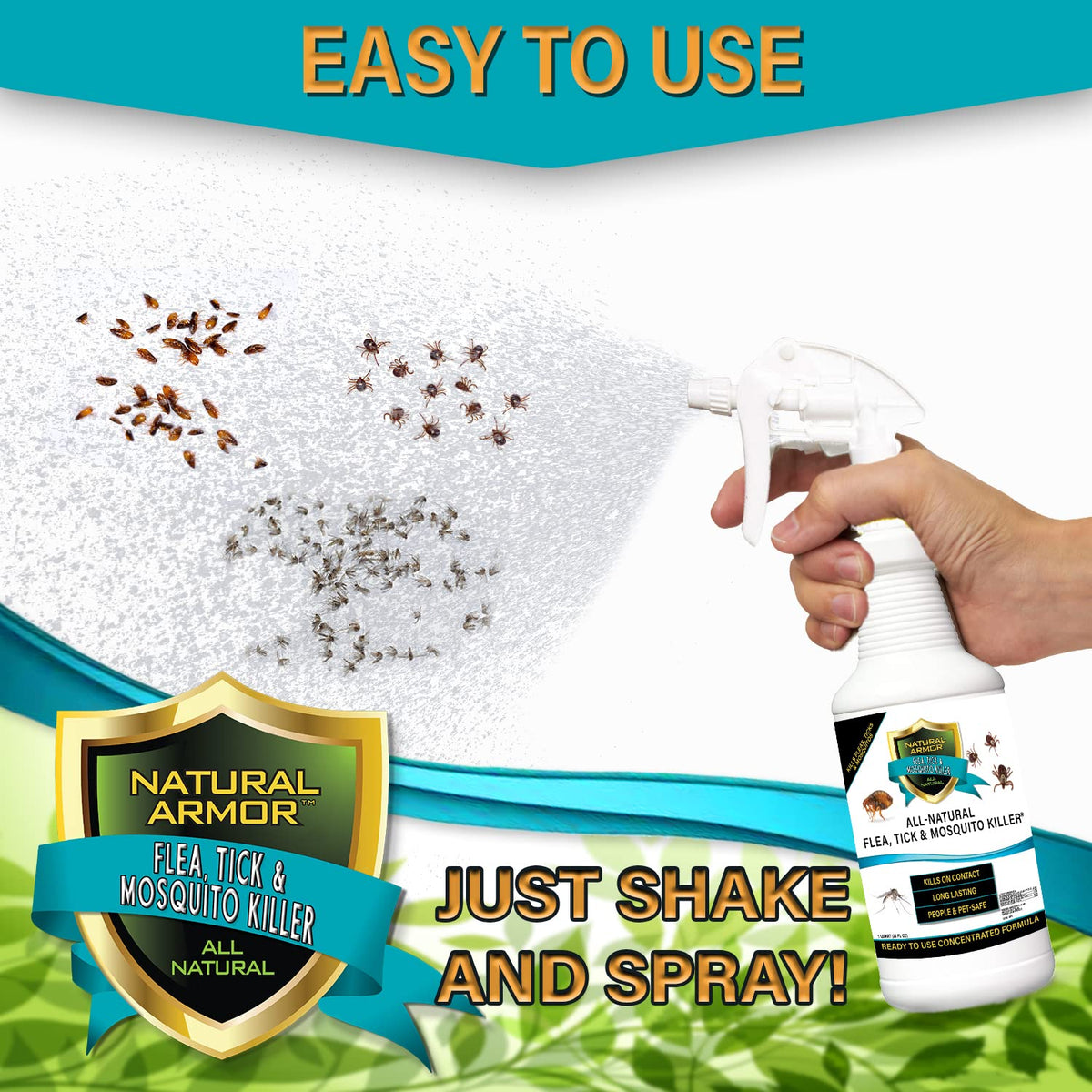All-Natural Flea, Tick & Mosquito Killer 128 Oz O3643