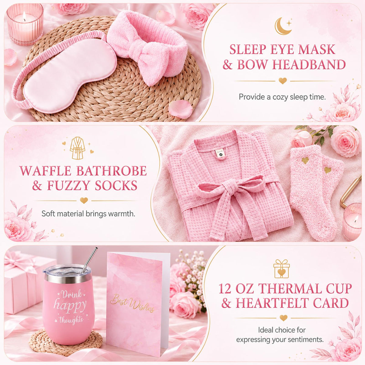 14 Pcs Pink Spa Robe Set B338