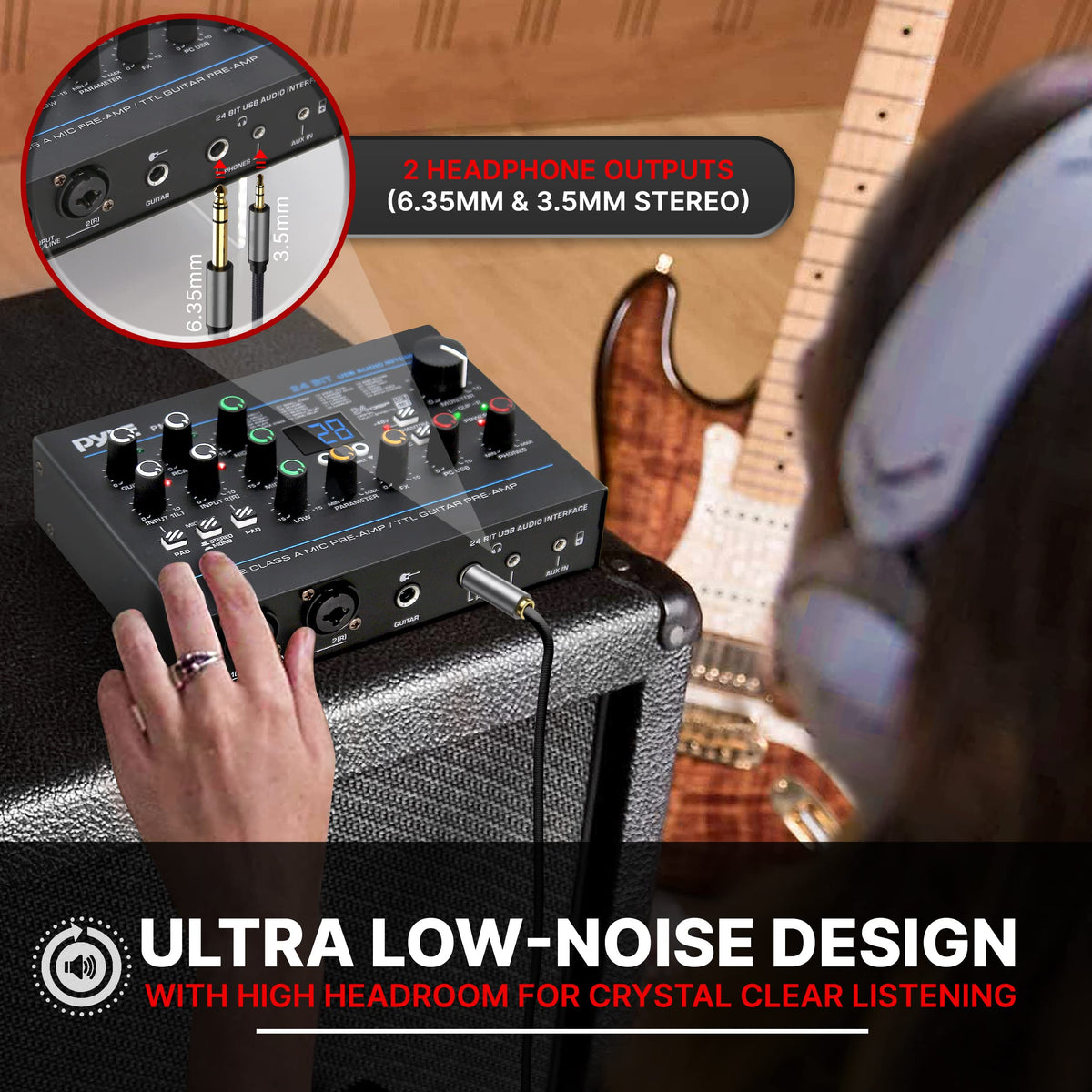 USB Audio Interface with Digital Effects and Phantom Power J65260