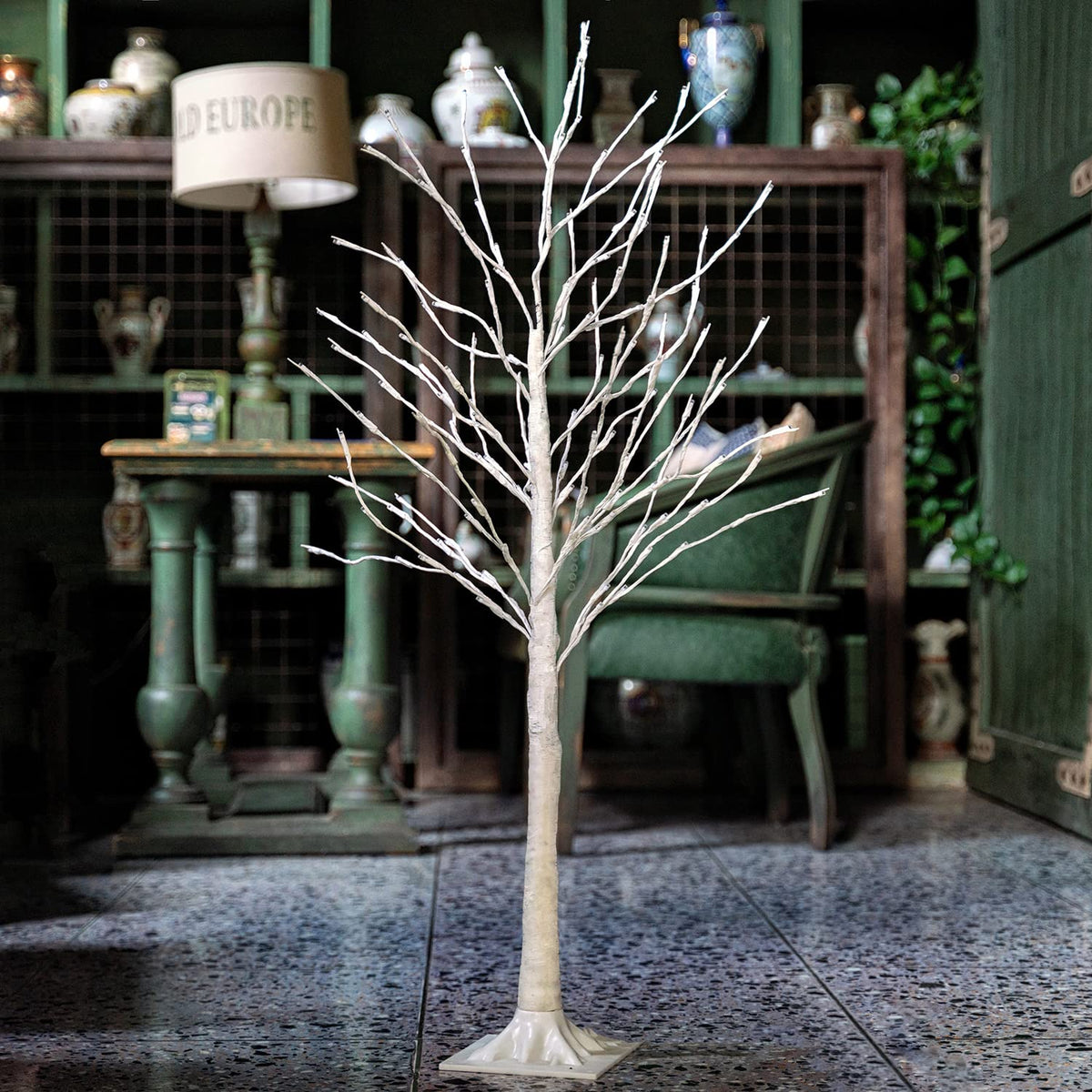 Lighted Birch Tree 4 Feet 160L LED Warm White H531946