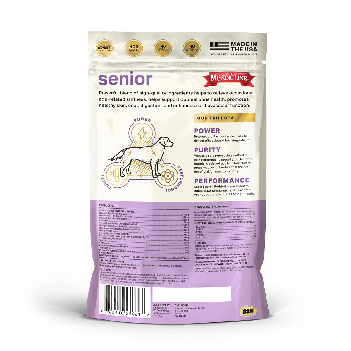 Senior Dog Supplement Powder 1lb Bag F835
