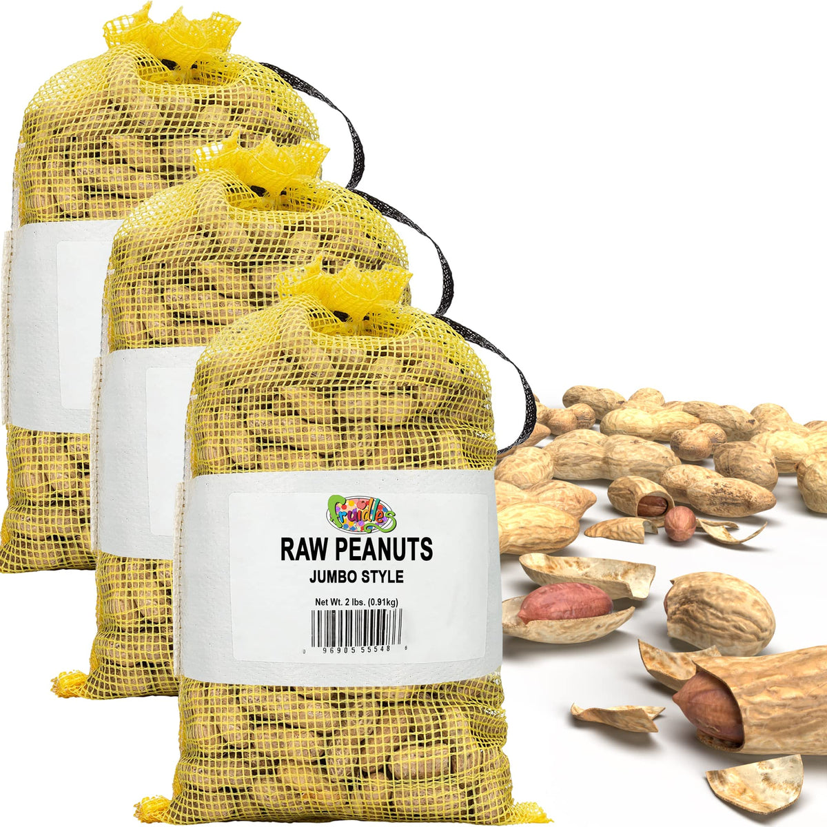 Raw Peanuts in Shell 2 Pound Bag (3-Pack) H145