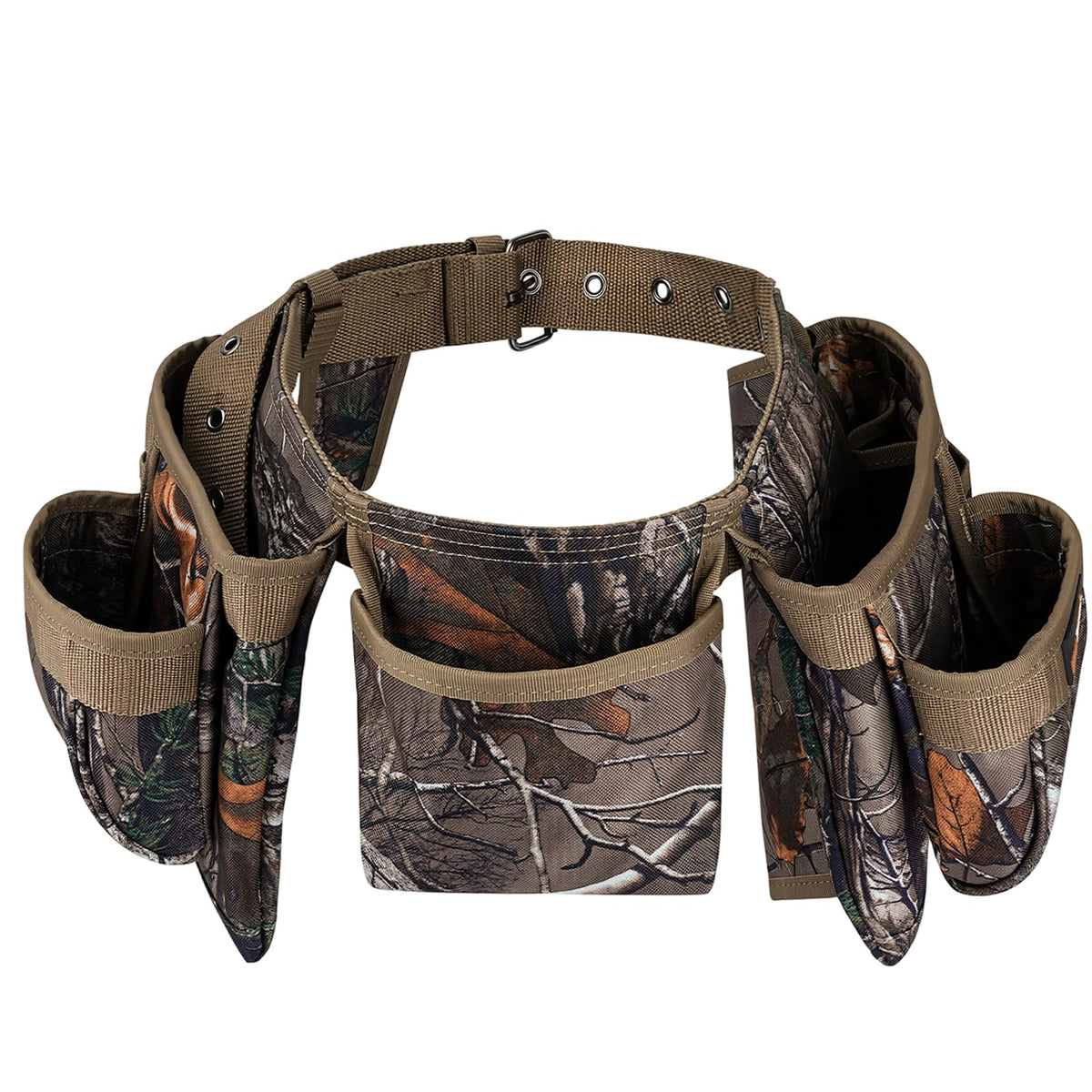 Camo Heavy Duty Adjustable Tool Belt with Pouches G6158
