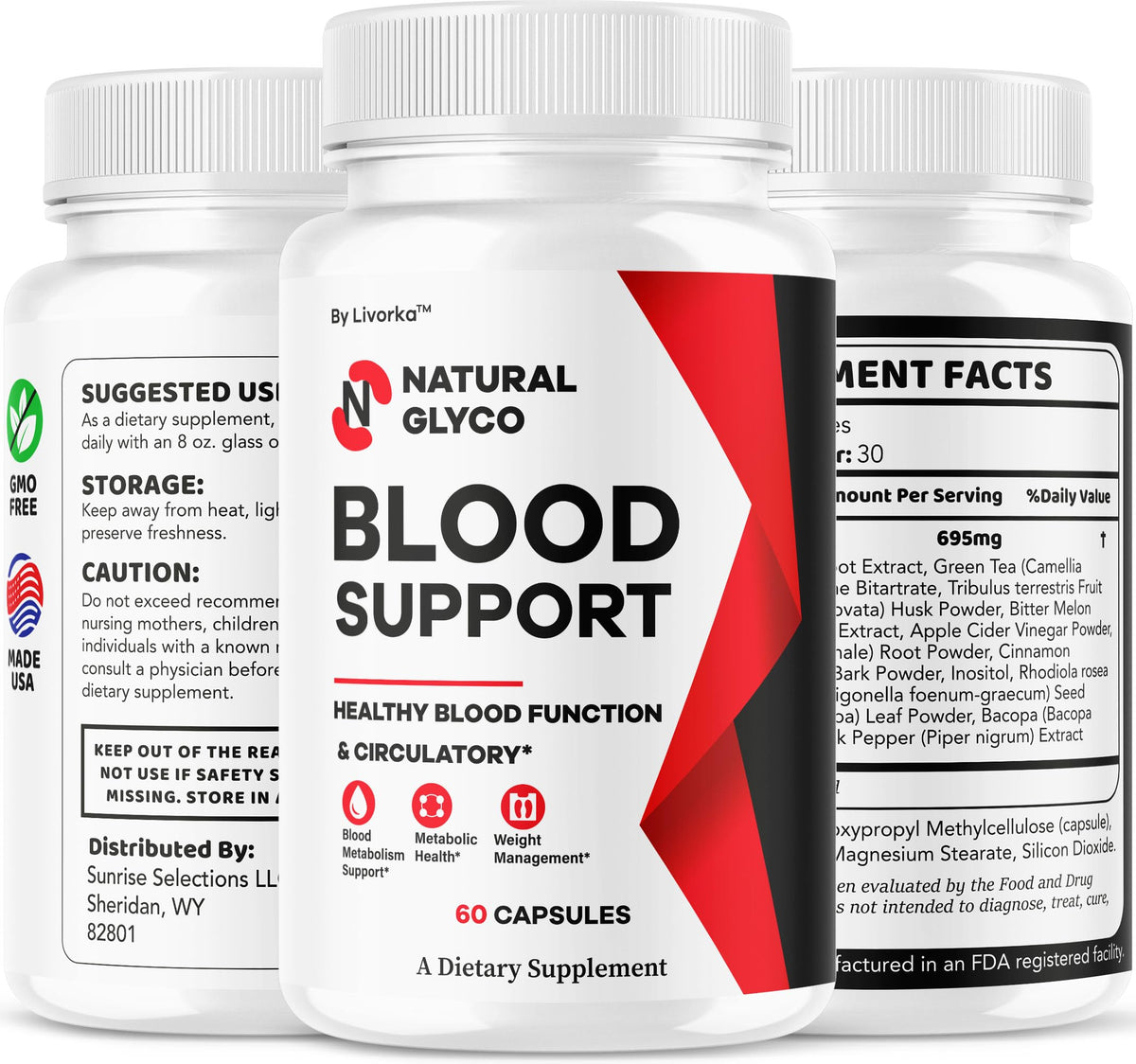 Natural Glycogen Supplement Capsules 180 Capsules O849