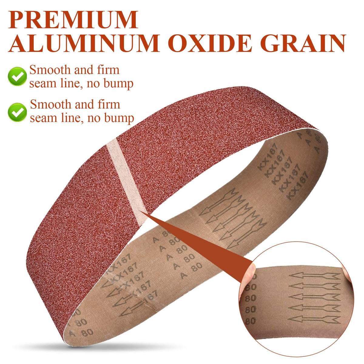 4x36 Inch Aluminum Oxide Sanding Belts and 6 Inch No-hole Sanding Discs A833