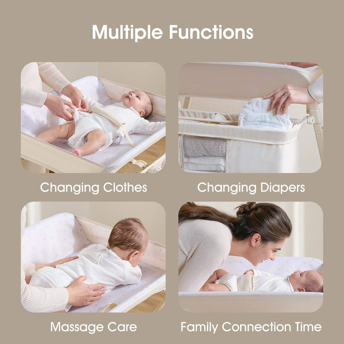 Portable Foldable Baby Changing Table on Wheels J116