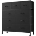 9 Drawers Fabric Dresser L155