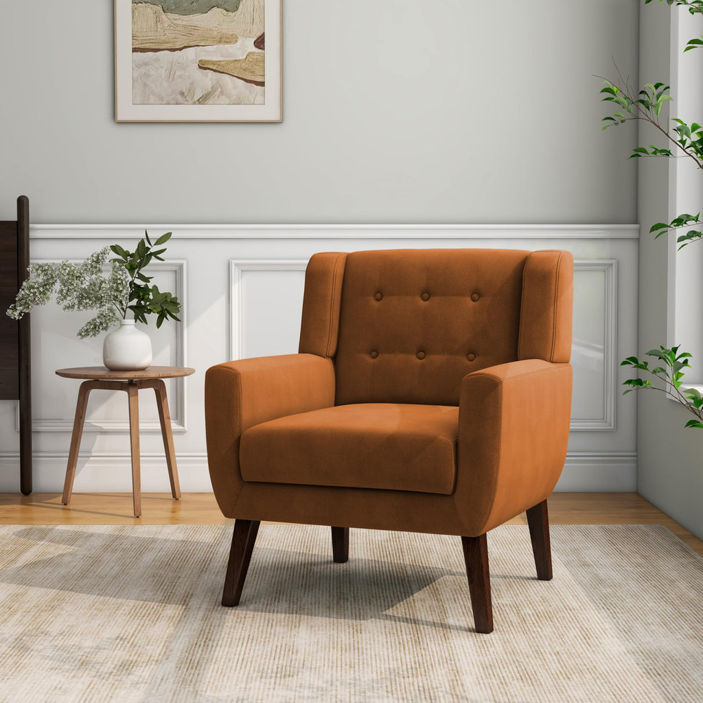 Accent Chairs Set of 2 Terracotta O59285