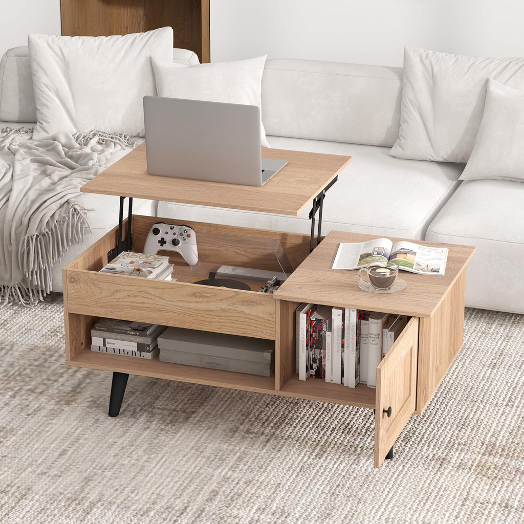 Lift Top Coffee Table with Storage and Hidden Compartment Z489