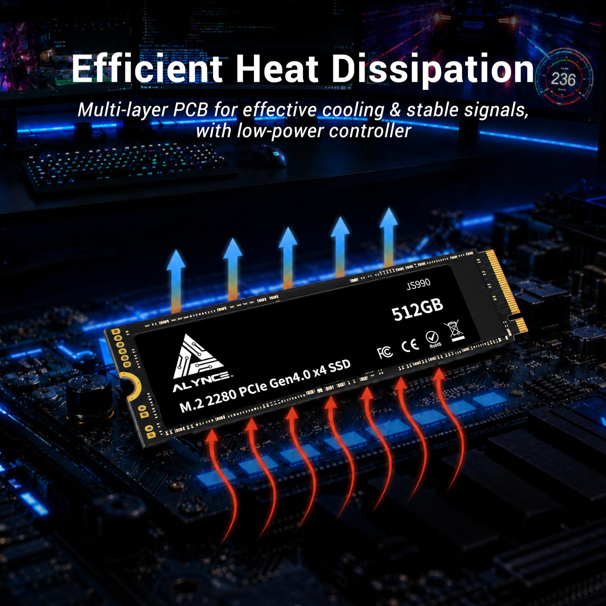 512GB PCIe Gen4 x4 NVMe M.2 2280 SSD F659