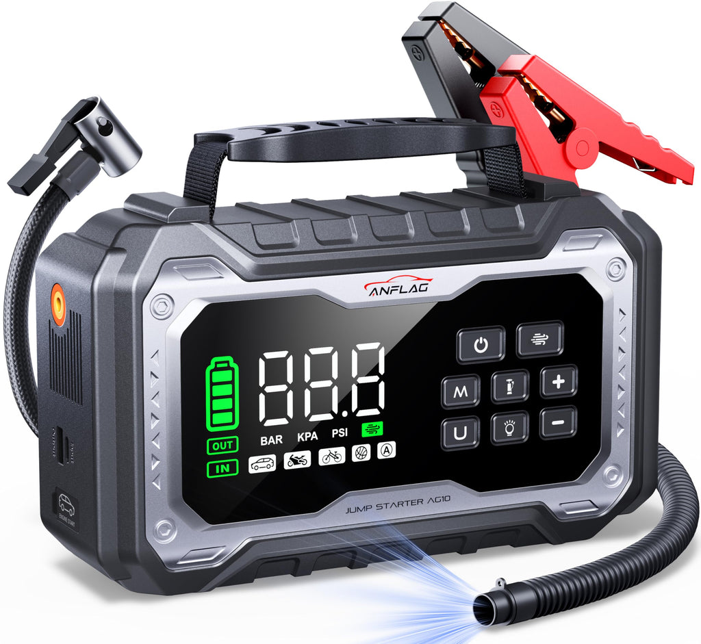 Car Battery Jump Starter with Air Compressor 8000A Portable Booster Pack 160PSI Tire Inflator M96859