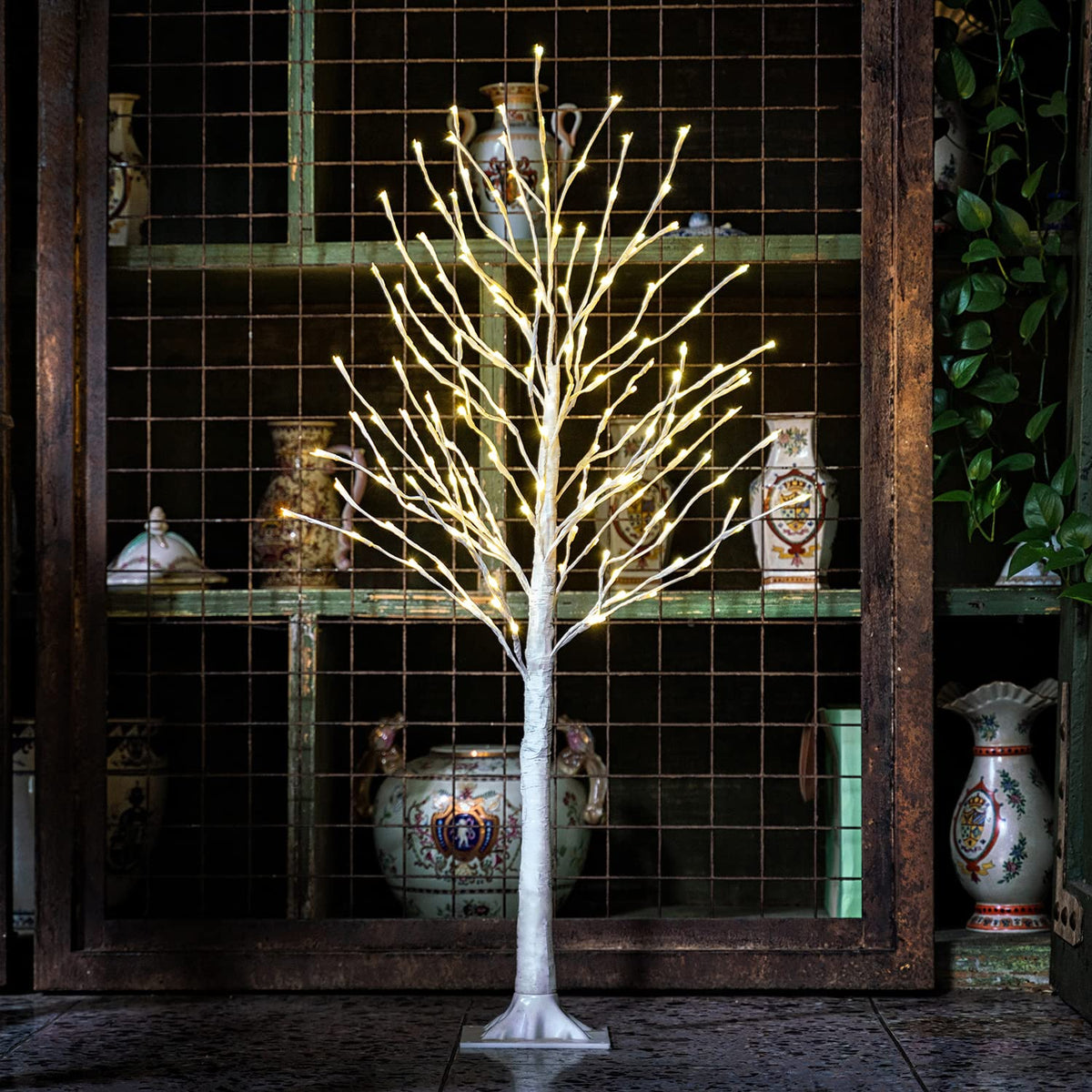 Lighted Birch Tree 4 Feet 160L LED Warm White H531946