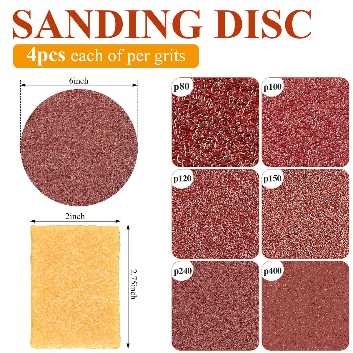 4x36 Inch Aluminum Oxide Sanding Belts and 6 Inch No-hole Sanding Discs A833