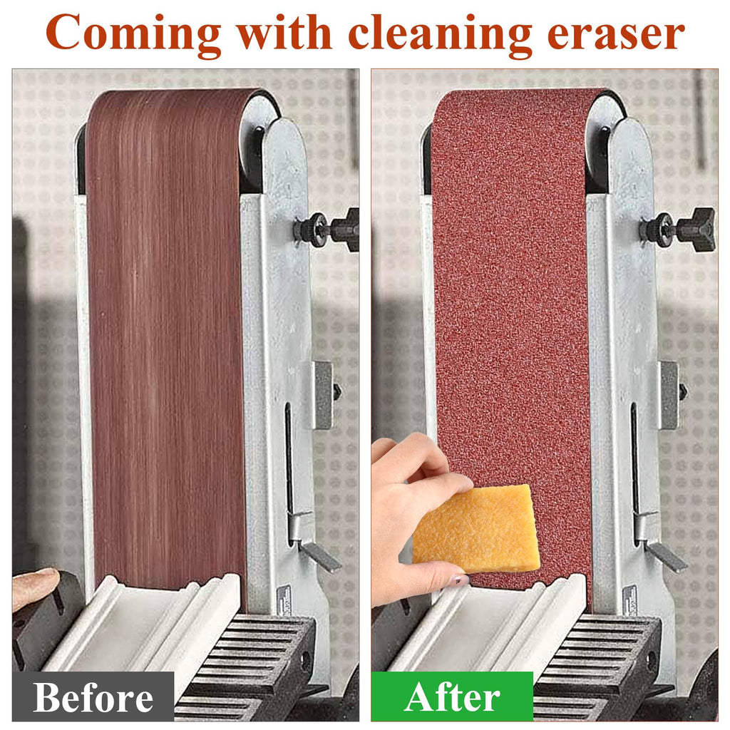 4x36 Inch Aluminum Oxide Sanding Belts and 6 Inch No-hole Sanding Discs A833