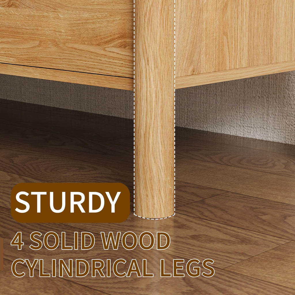 Oak 6 Drawer Dresser with Solid Wood Legs K633