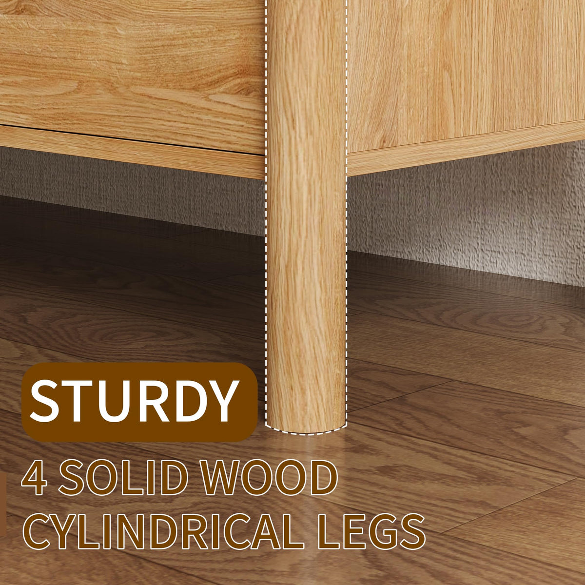 Oak 6 Drawer Dresser with Solid Wood Legs K633