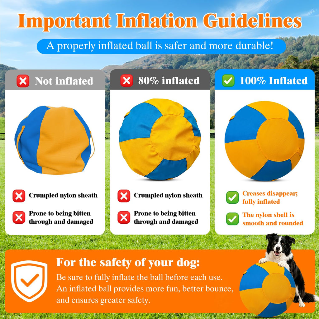 18 Inch Heavy Duty Herding Ball for Dogs with 3 Handles F4736