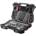 303-Piece Mechanics Tool Set and Socket Set, 1/4", 3/8", 1/2" Drive, SAE/Metric J190