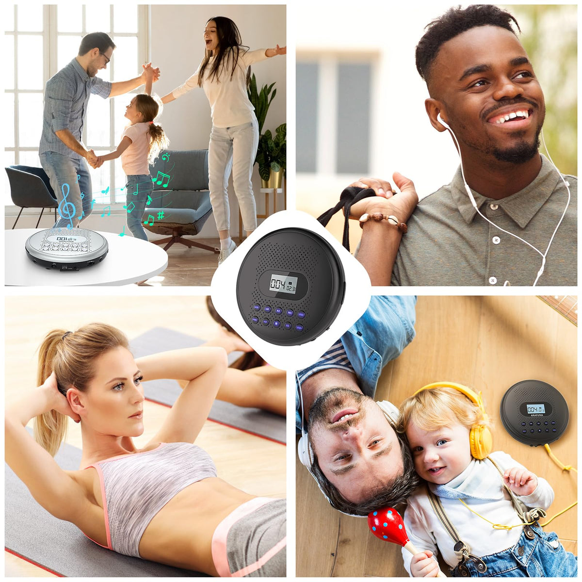 Portable CD Player with Dual Stereo Speakers L883