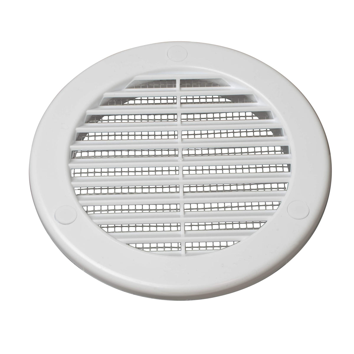 4" White Plastic Round Vent Cover with Mesh S544660