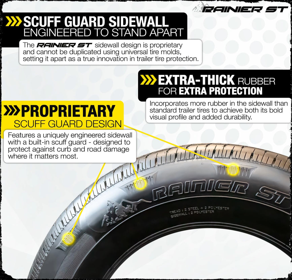 12 Inch Silver 5 Lug Trailer Tire Rim Assembly F6282