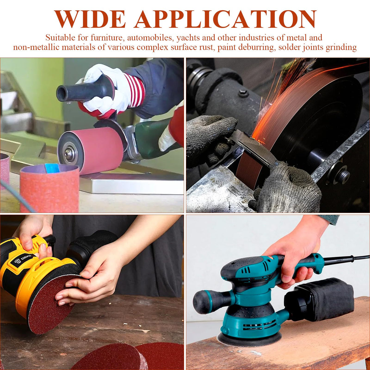 4x36 Inch Aluminum Oxide Sanding Belts and 6 Inch No-hole Sanding Discs A833