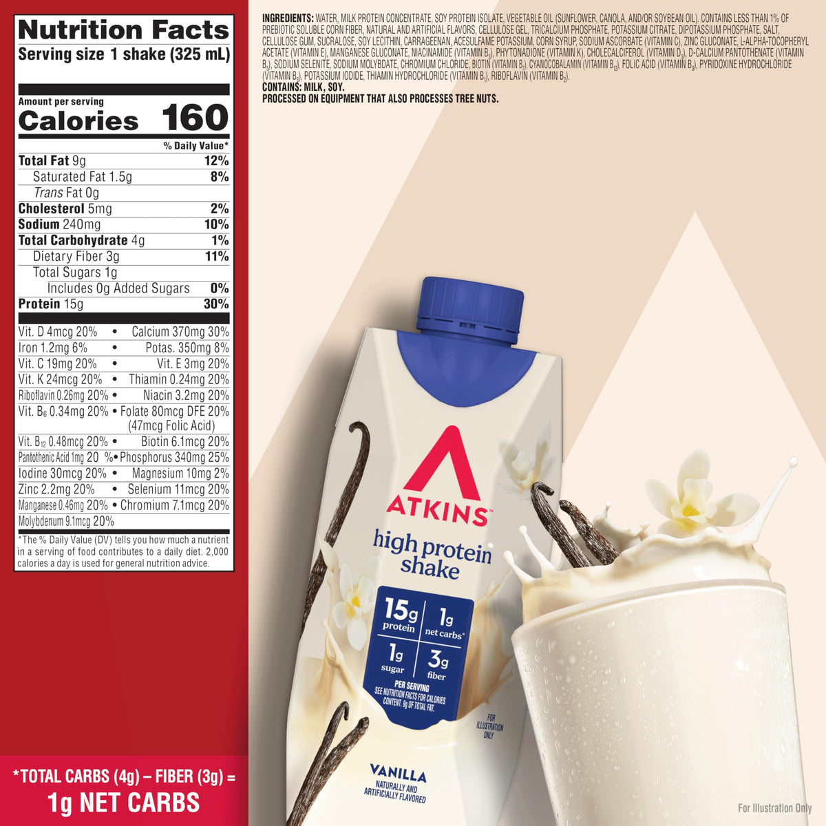 Vanilla High Protein Shake 12 Count O986949