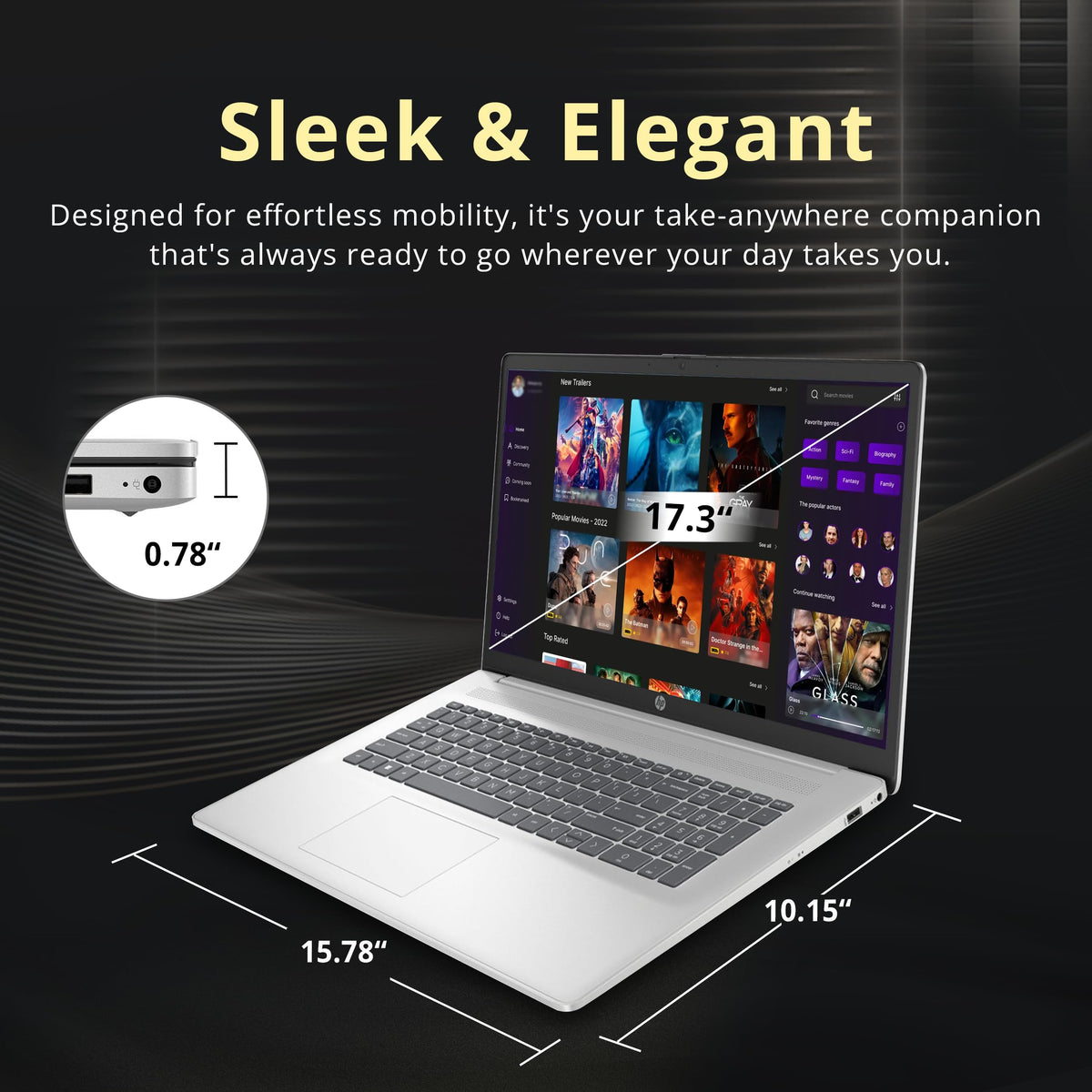 17.3" HD+ Touchscreen Laptop, AMD Ryzen 5, 16GB RAM, 1.5TB Storage, Silver B659615