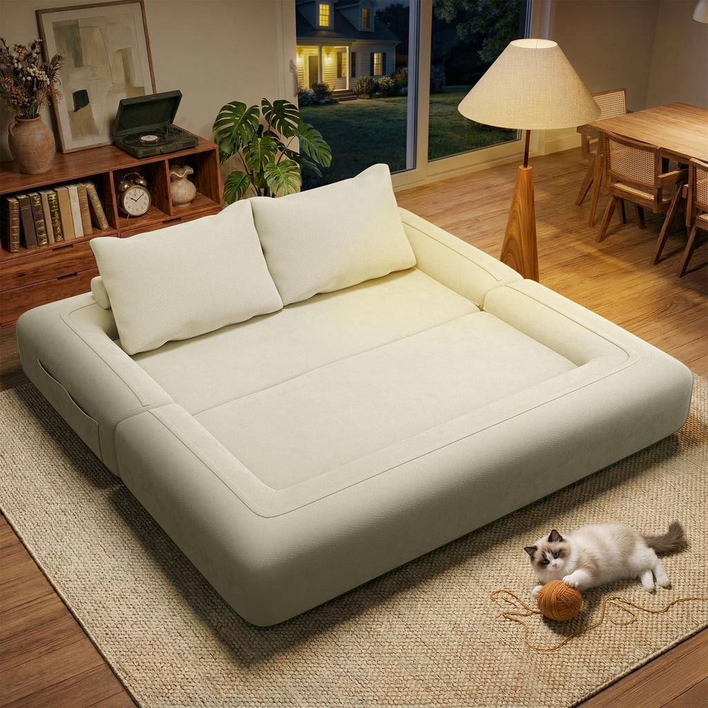 75'' Convertible Sofa Bed Queen V9059