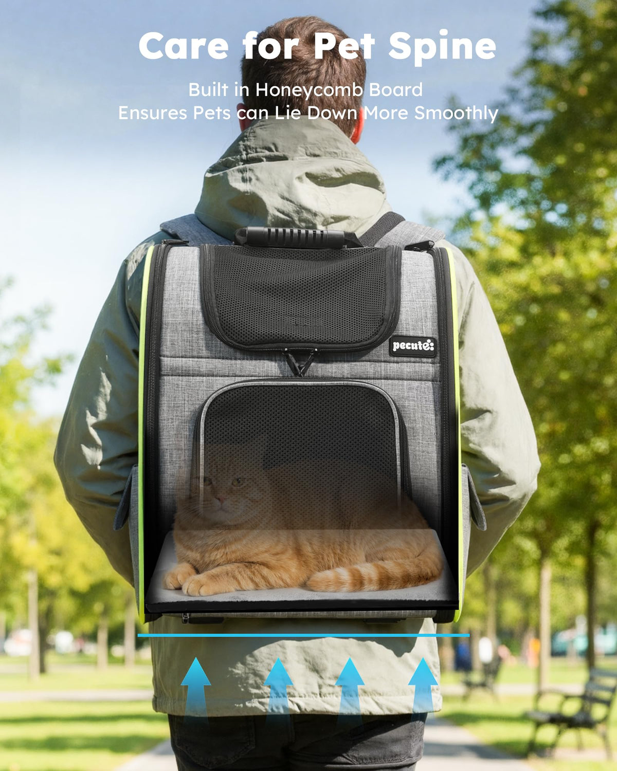 Expandable Cat Carrier Backpack with Breathable Window T980076