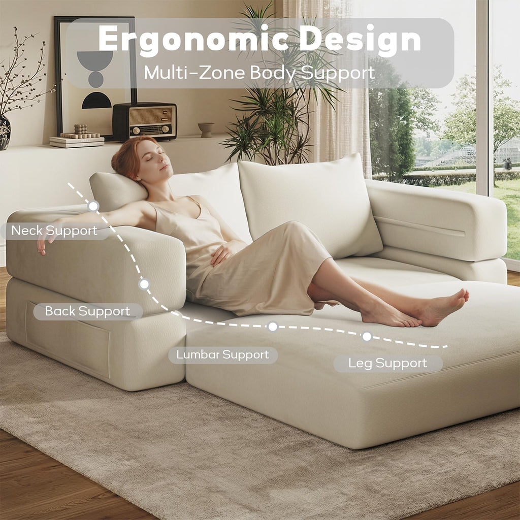 75'' Convertible Sofa Bed Queen V9059